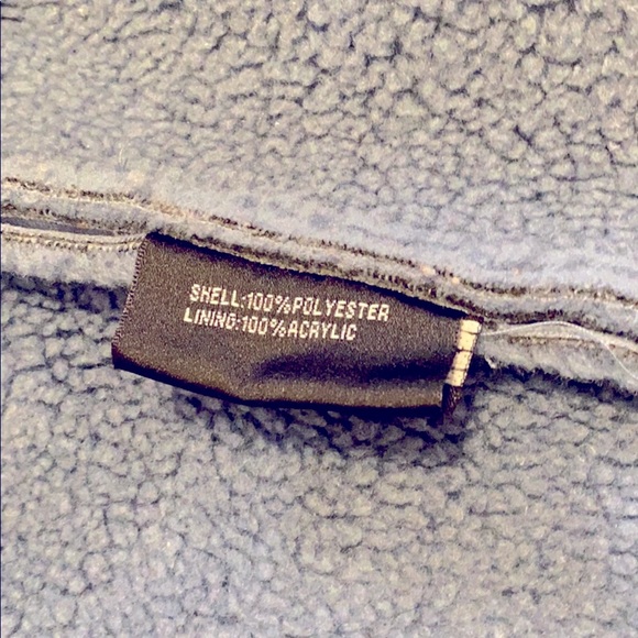 Blue short winter Jacket with zipper front - Picture 5 of 7